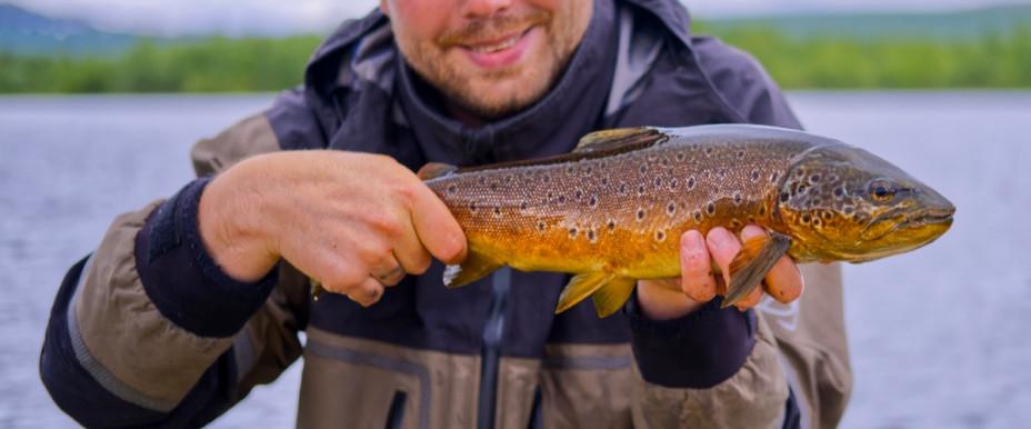 En fiskares leende vid öringmötet