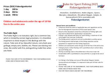 Rules for sport fishing 2025