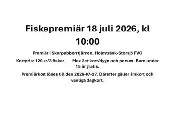 Fiskepremiär 18 juli 2026