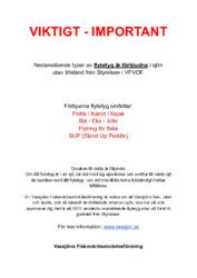 Regler kring Flytetyg i Vaxsjön