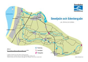 Karta Smedjeån och Edenbergaån