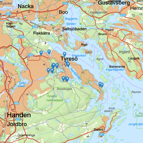 Map showing the fishing area.