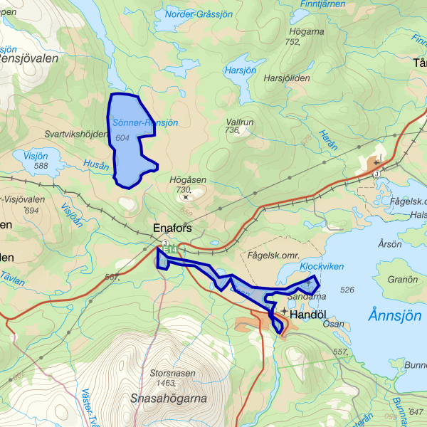 Map showing the fishing area.