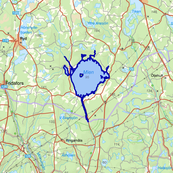 Map showing the fishing area.