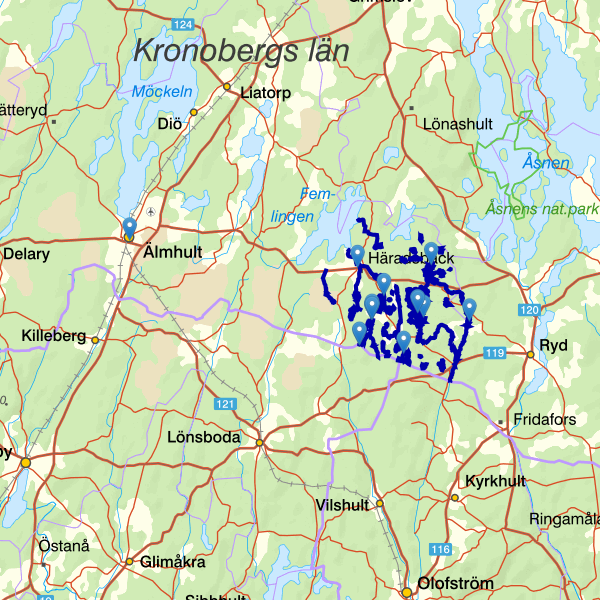 Karte mit dem Angelgebiet.