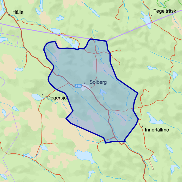 Map showing the fishing area.