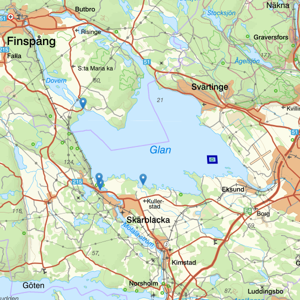 Map showing the fishing area.