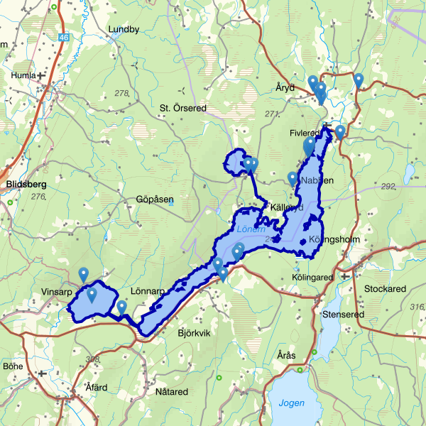 Map showing the fishing area.