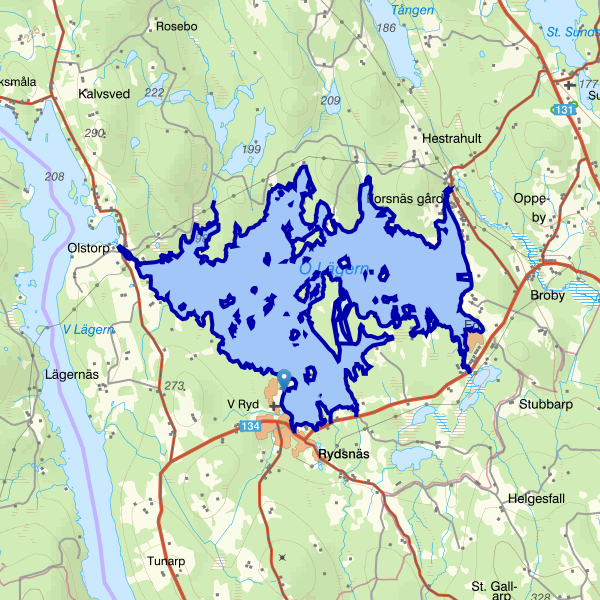 Karta som visar fiskeområdet