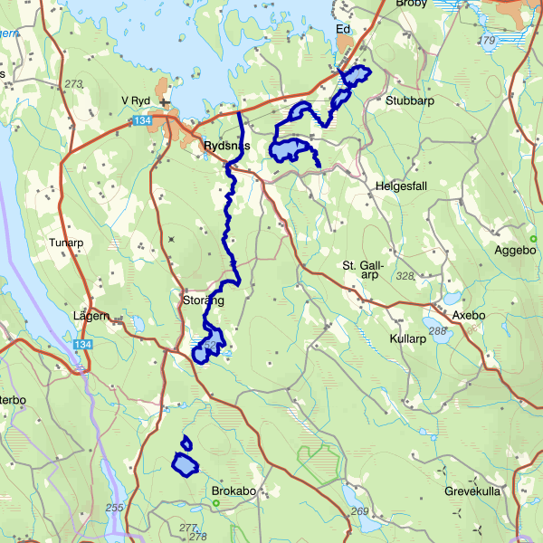 Map showing the fishing area.