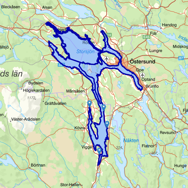 Map showing the fishing area.