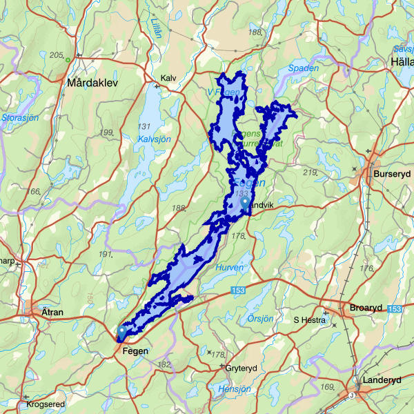 Map showing the fishing area.