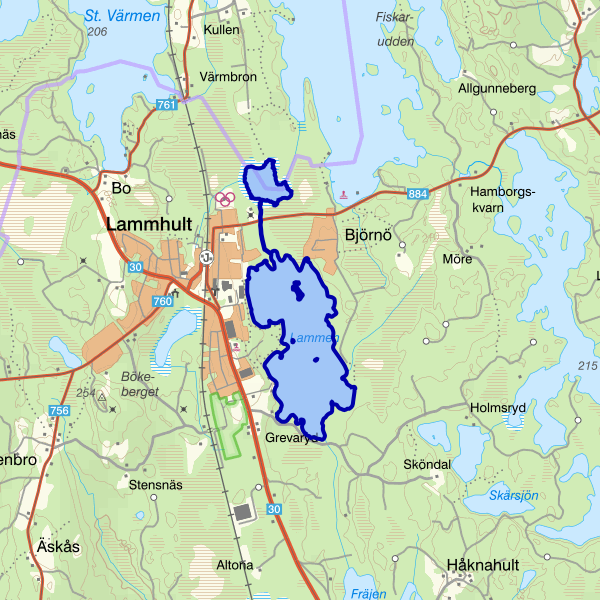 Map showing the fishing area.