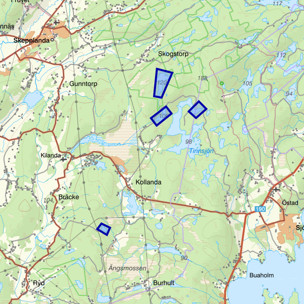 Map showing the fishing area.