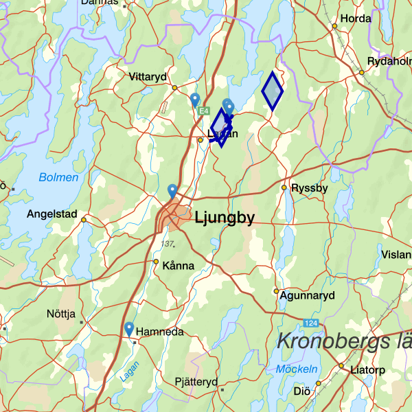 Map showing the fishing area.