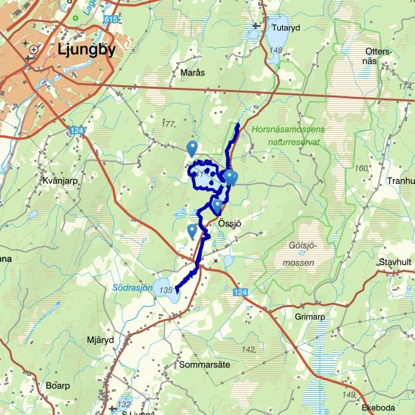 Map showing the fishing area.