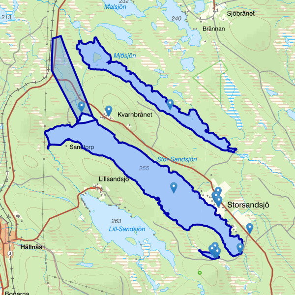 Karta som visar fiskeområdet