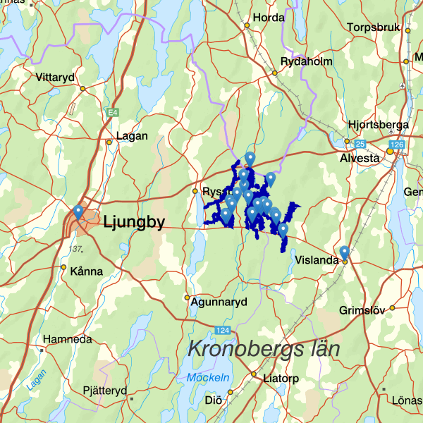 Karta som visar fiskeområdet
