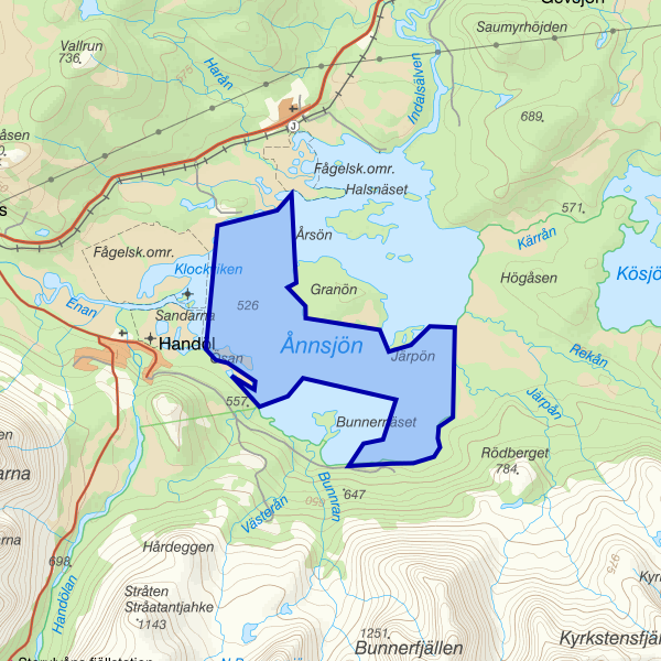 Kartta kalastusalueesta.
