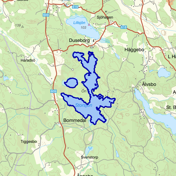 Karta som visar fiskeområdet