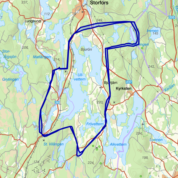 Map showing the fishing area.