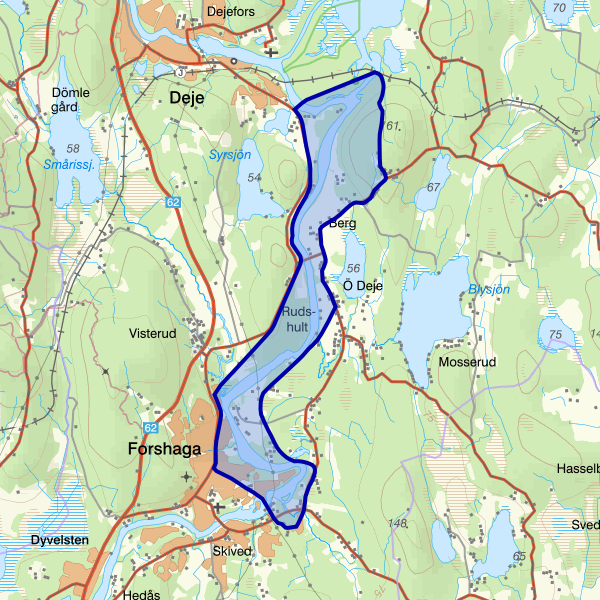 Map showing the fishing area.