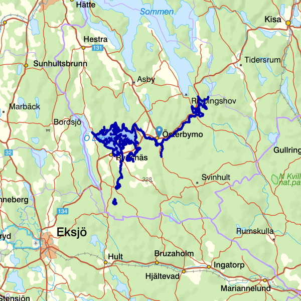 Map showing the fishing area.