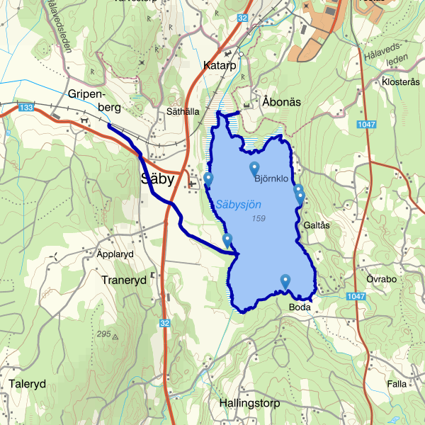 Kartta kalastusalueesta.