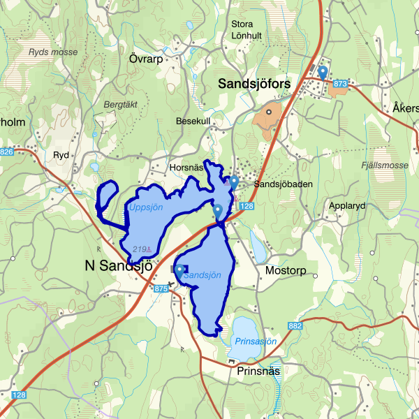 Map showing the fishing area.