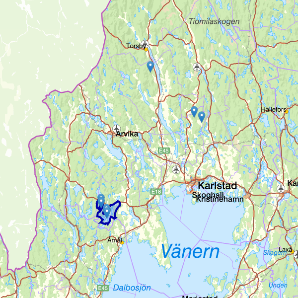 Map showing the fishing area.