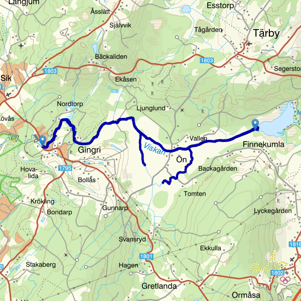 Map showing the fishing area.