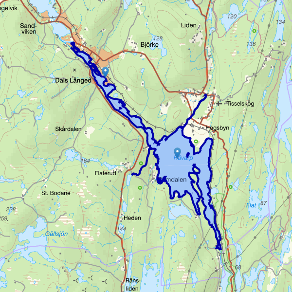 Map showing the fishing area.