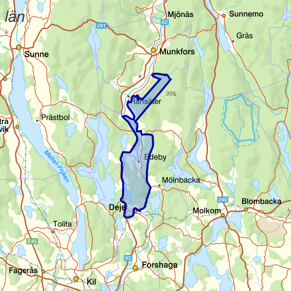Kartta kalastusalueesta.