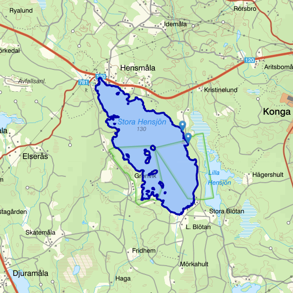 Kartta kalastusalueesta.