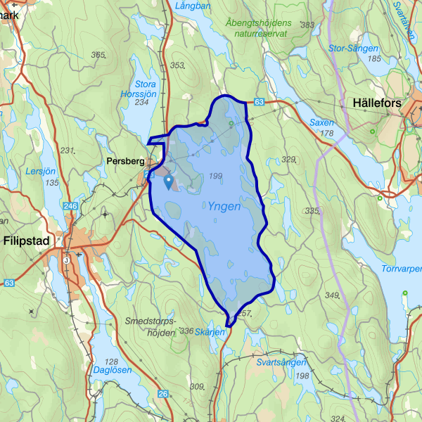Map showing the fishing area.