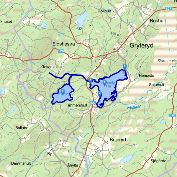 Map showing the fishing area.