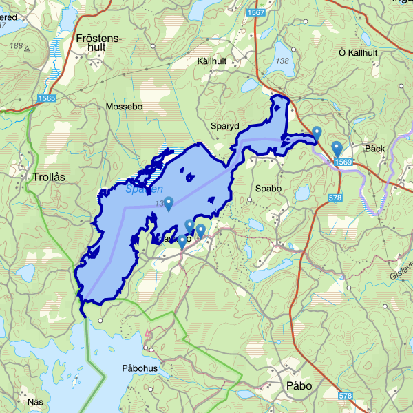 Karta som visar fiskeområdet