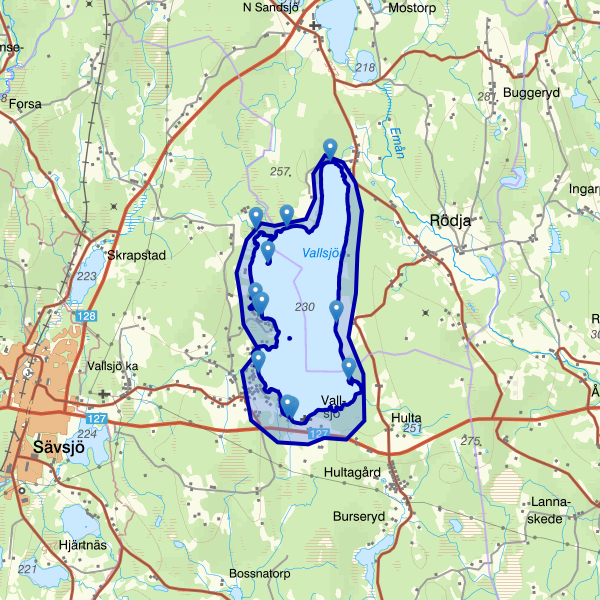 Map showing the fishing area.