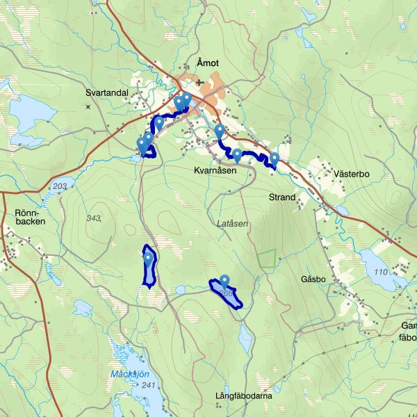 Map showing the fishing area.