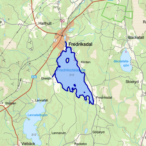 Map showing the fishing area.