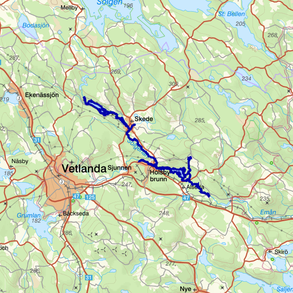 Map showing the fishing area.