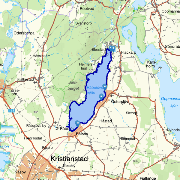 Map showing the fishing area.