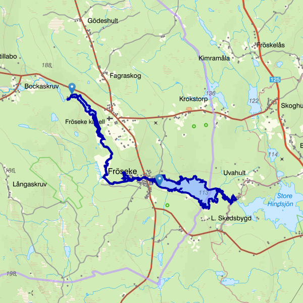 Map showing the fishing area.