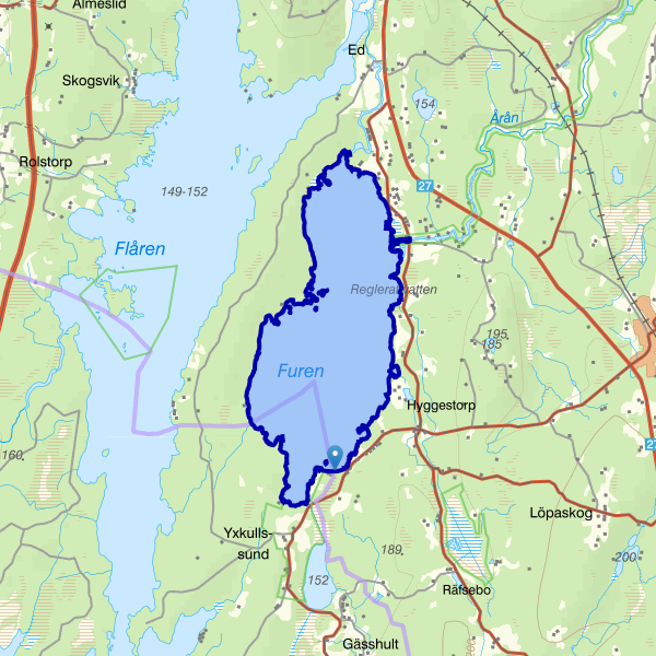 Karta som visar fiskeområdet