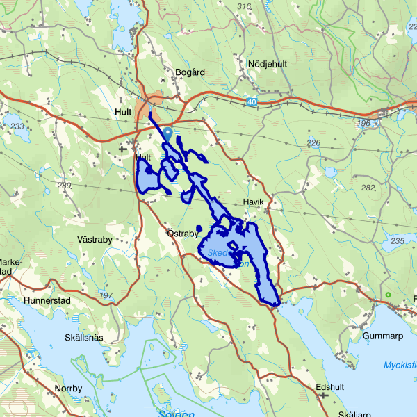 Karta som visar fiskeområdet