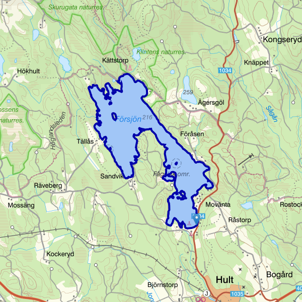 Karta som visar fiskeområdet