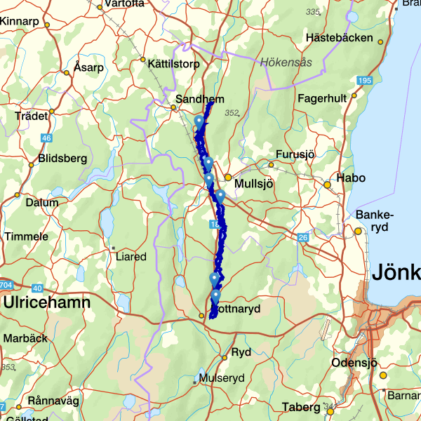Map showing the fishing area.