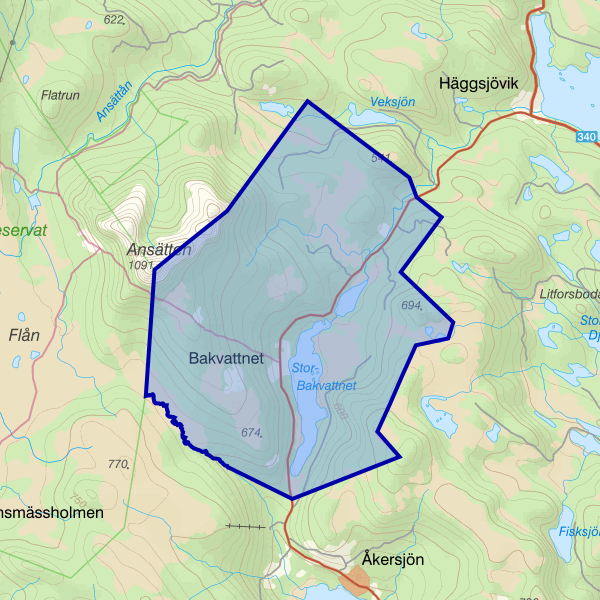 Map showing the fishing area.