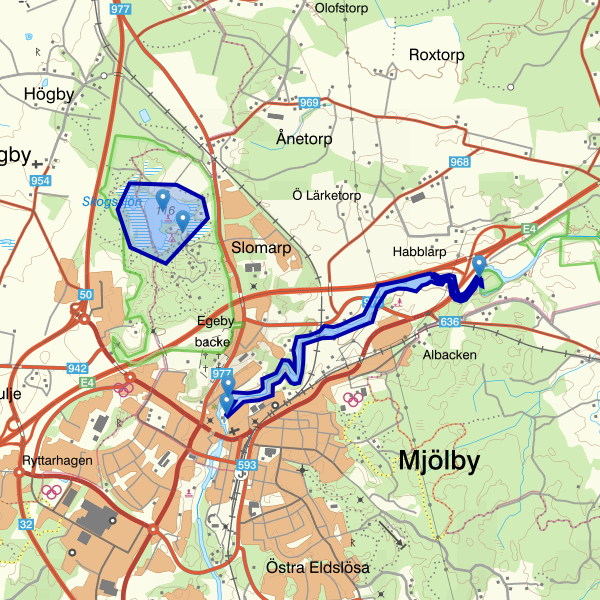 Map showing the fishing area.