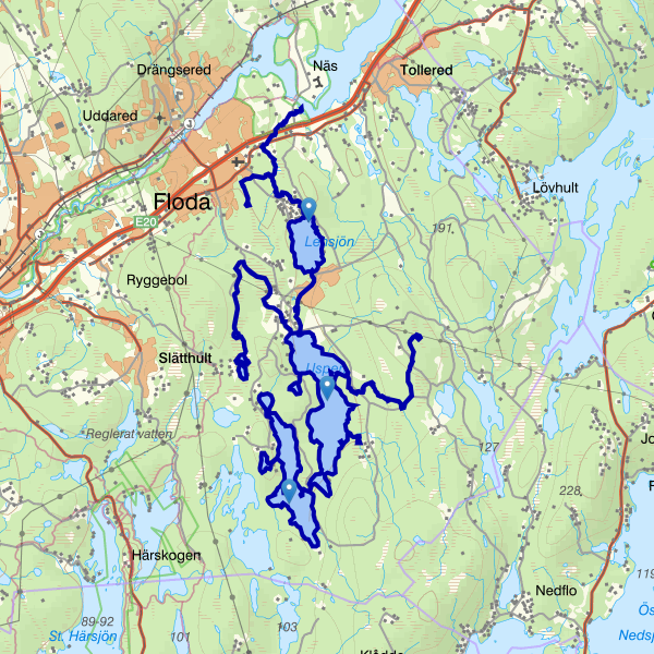 Map showing the fishing area.